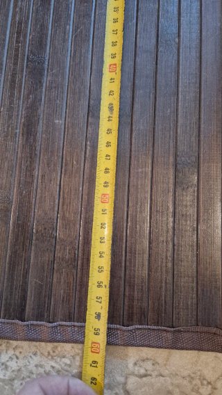 Alfombra de bambú y tela