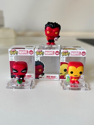 Lote 3 Funko Bitty Pop! Marvel Navidad