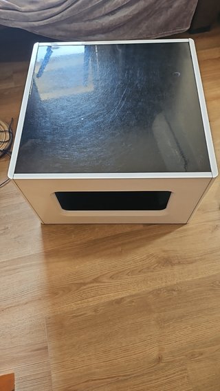 Mesa de centro moderna cristal y madera