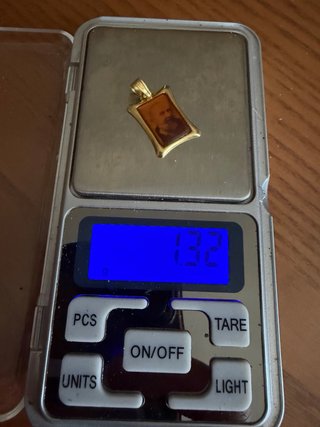 Medaglietta Padre Pio Oro 18k Vintage