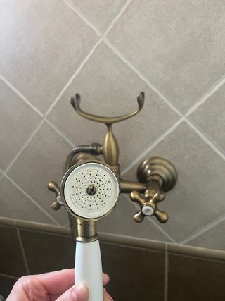 Grifería de ducha estilo vintage oro