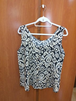Camiseta tirantes estampada talla L