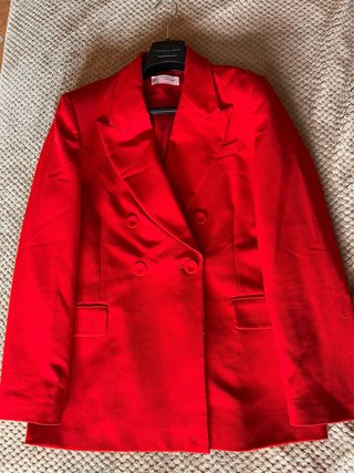 Americana roja doble botonadura