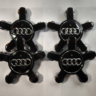 TAPABUJES AUDI 135mm NEGRO CONCAVOS - EMBLEMAS AUD