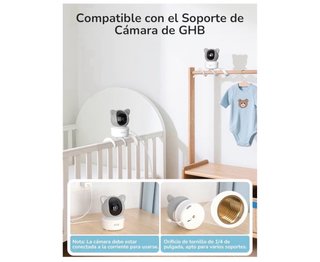 Cámara Vigilancia Bebé GHB WiFi 2K PTZ
