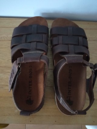 Sandalias de cuero unisex, INTER-SOUL.