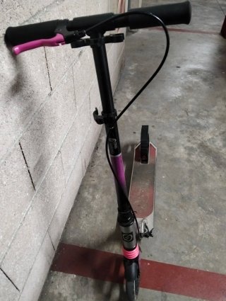 Patinete Oxelo Morado y Plateado