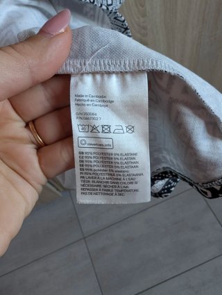 Vestito fantasia bianco e nero