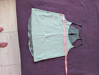 Top doppio strato verde militare