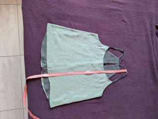 Top doppio strato verde militare