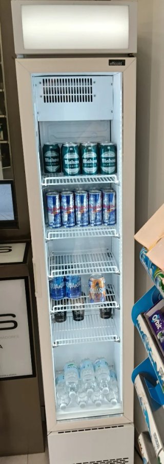 Nevera para bebidas. Para  Negocio. Con luces led.
