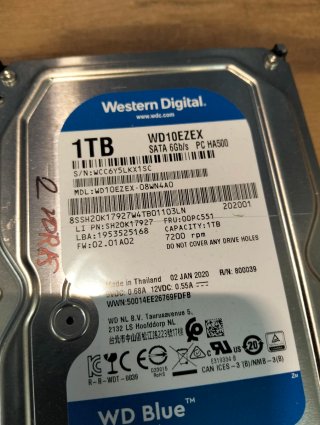 Disco HDD 1 TB WD Blue 3,5" SATA 7200 RPM