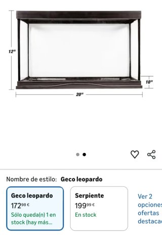 Terrario cristal y borde Negro. Marca zoomed.