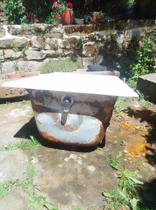 Polibán bañera antigua hierro fundido esmaltada