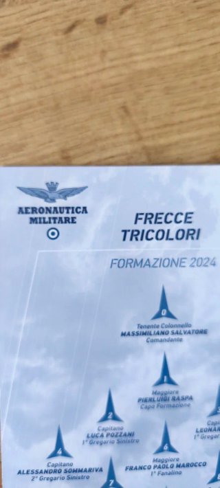 Cartolina Autografata Piloti Aeronautica Militare