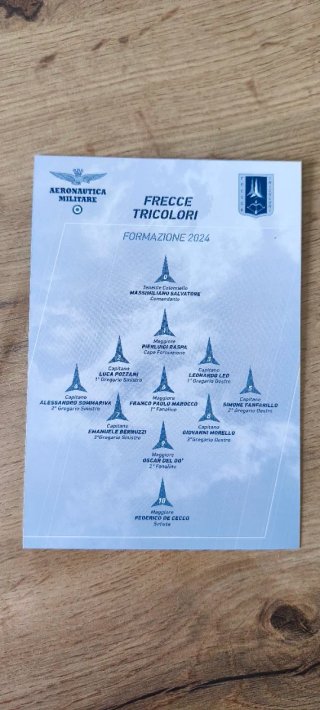 Cartolina Autografata Piloti Aeronautica Militare