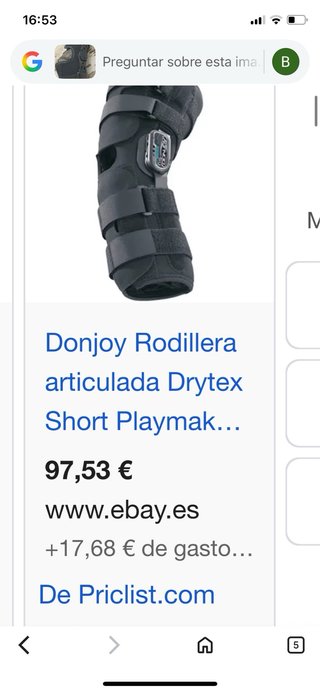Rodillera articulada para ligamentos de rodilla