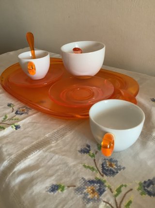 Servizio caffè Guzzini bicolore