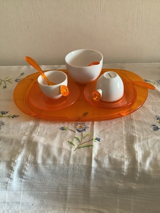 Servizio caffè Guzzini bicolore
