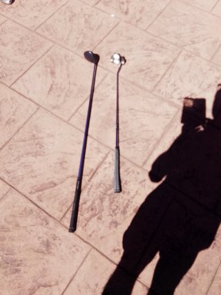 Bolsa y palos de golf