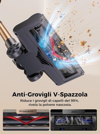 Proscenic P11 Ultra - Aspirapolvere Senza Fili