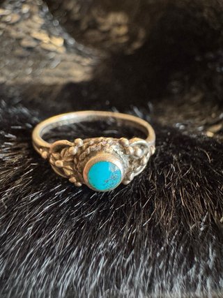 Anello Vintage in Argento Etnico Turchese