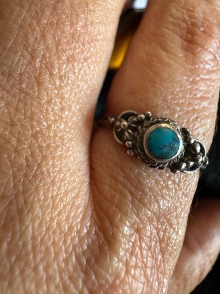 Anello Vintage in Argento Etnico Turchese