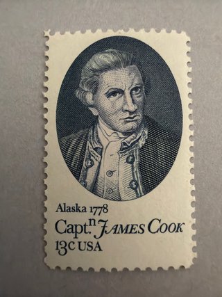 Sello Capitán James Cook 1978 USA 13c