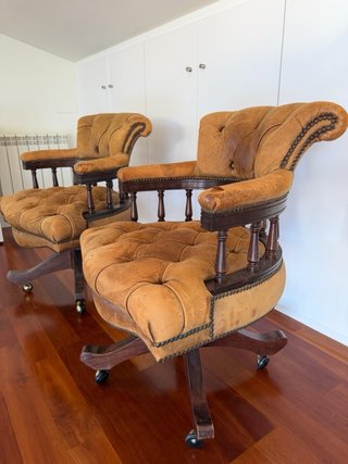 Pareja Butacas Chesterfield Estilo Inglés
