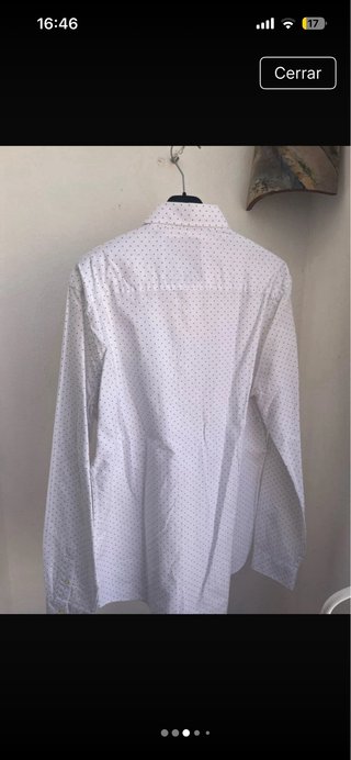 Camisa Zara blanca con puntitos