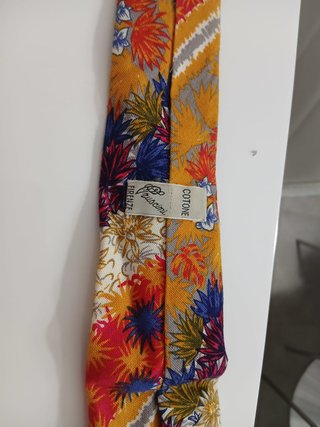 Cravatta Vintage Pruscini Firenze Cotone Fantasia