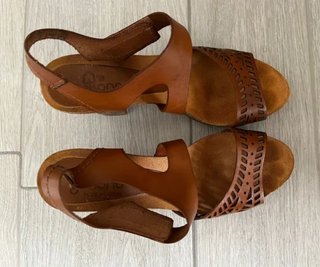 Sandalias YOKONO tacón T.38 Cuero Marrón