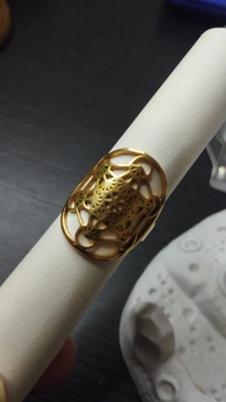 Anello Cuore Rosso Regolabile