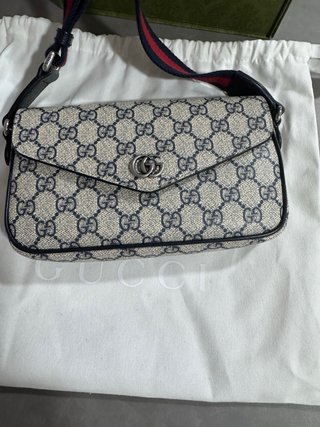 Borsa Gucci Ophidia Beige/Blu