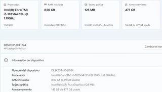 Ordenador portátil HP blanco