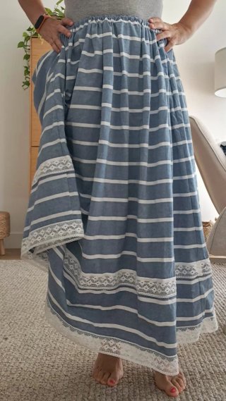 Falda 93cm , marinera, regional, pescadora