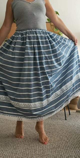 Falda 93cm , marinera, regional, pescadora