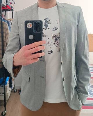 Chaqueta gris elegante