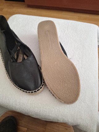 Alpargatas Zara Piel Negra