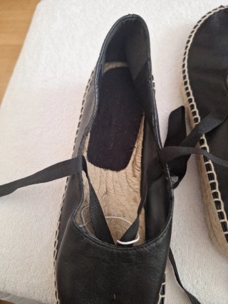 Alpargatas Zara Piel Negra