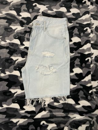 Bershka pantalones cortos Vaqueros Rotos Azules