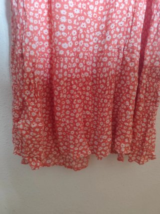 Vestido flores rosa salmón/melocotón Talla XL