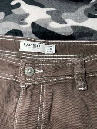 Pull&Bear Pantalones Cortos Cargo Marrones
