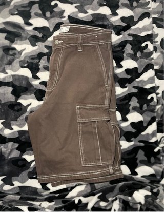 Pull&Bear Pantalones Cortos Cargo Marrones