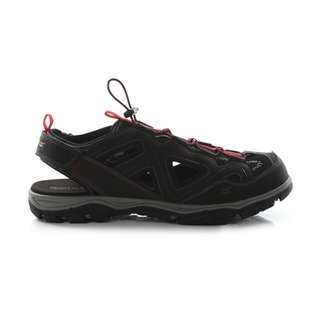 Sandalias de montaña Regatta negras y rojas