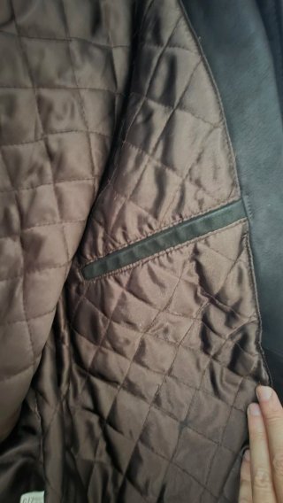 Chaqueta de Piel Marrón Hombre