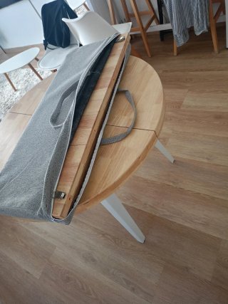 Mesa de comedor extensible redonda madera y metal