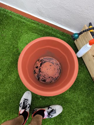 Macetero grande de plástico 40 cm diámetro