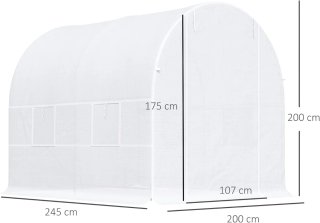 Invernadero Outsunny 2,5x2x2m