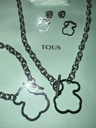 Set Tous Collar y Pendientes Oso Plata